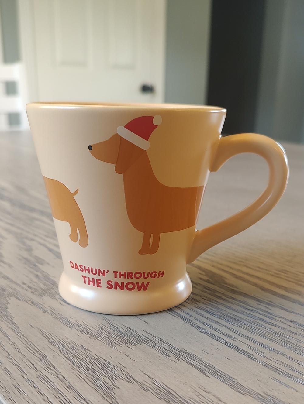 Indigo Dishwasher & Microwave Safe Dashun' Through The Snow Christmas Mug